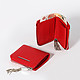 Квадратный кошелек красного цвета из натуральной кожи на молнии  Alessandro Beato