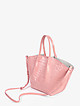Объемная сумка-трапеция из светло-розовой кожи под крокодила  Jazy Williams