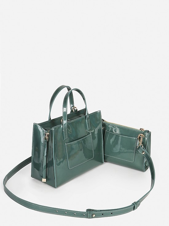 Классические сумки KELLEN 2905 green gloss