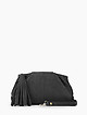 Черная сумочка кросс-боди из мягкой замши со съемным ремешком  Folle