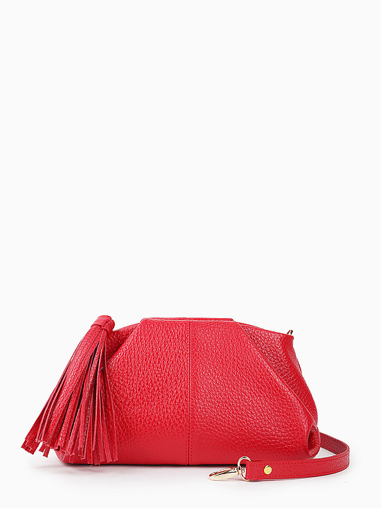 Красная сумочка кросс-боди из мягкой кожи с двумя съемными ремешками  Folle