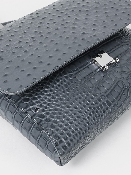 Классические сумки KELLEN 2920 croc ostric grey