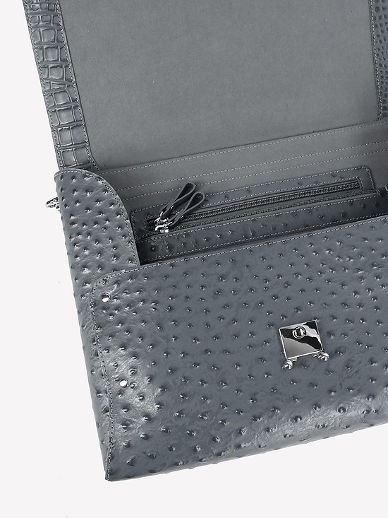 Классические сумки Келлен 2920 grey ostric croc