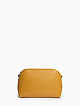 Горчично-желтая сумочка кросс-боди из мягкой кожи  Richet