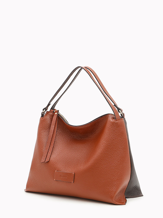 Эксклюзивная сумка-тоут из натуральной кожи оранжевого цвета  Folle