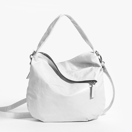 Белая сумочка с лаковым покрытием  Bruno Rossi