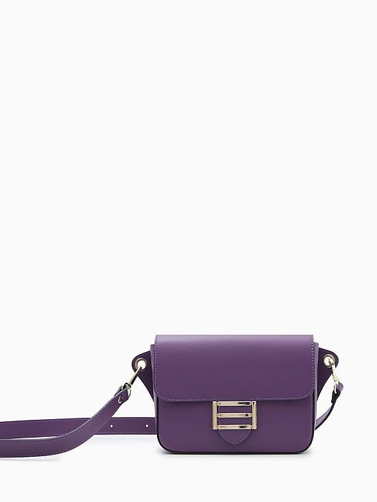 Фиолетовая сумочка-флап из гладкой кожи  BE NICE