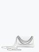 Белая сумочка бельтбэг из экокожи с декоративными цепочками  Alex Max