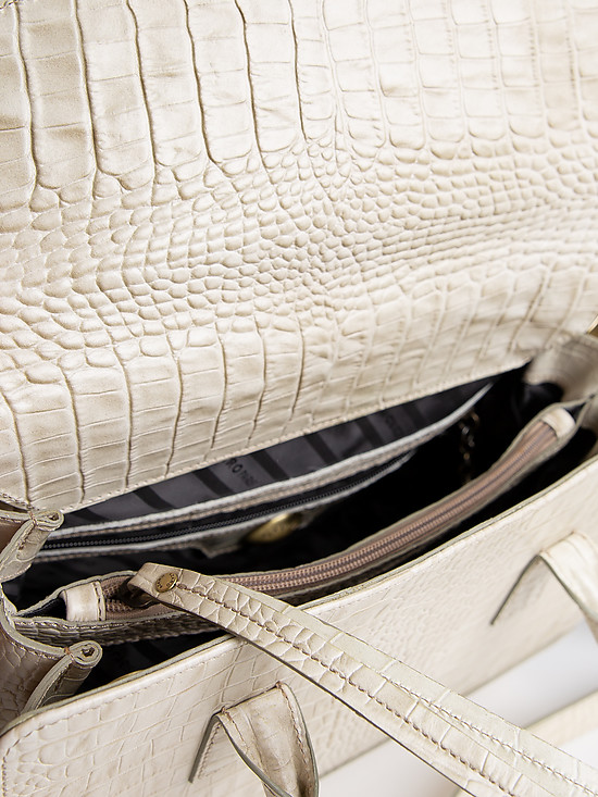 Классические сумки Азаро 3015 croc beige