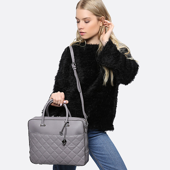 Деловая женская сумка-портфель из плотной кожи  Alessandro Beato