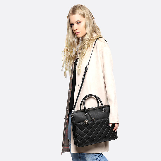 Деловая женская сумка-портфель из плотной кожи  Alessandro Beato