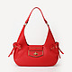 Красная сумка-хобо из мягкой кожи  Lucia Lombardi