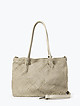 Бежевая сумка-тоут из плетеной мягкой кожи с винтажным эффектом  Folle