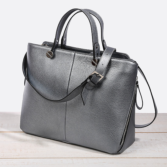 Классические сумки Azaro 3041 grey metallic