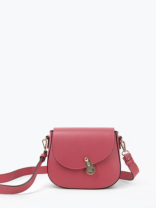 Полукруглая сумочка кросс-боди розового оттенка с фигурным клапаном  BE NICE