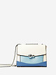 Сумочка кросс-боди из экокожи в стиле колор-блок в бежево-голубых тонах  Ventoro