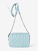 Стеганная голубая сумочка кросс-боди из экокожи  Ventoro