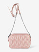 Стеганная пастельно-розовая сумочка кросс-боди из экокожи  Ventoro