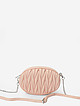 Овальная сумочка кросс-боди из стеганой экокожи пастельно-розового цвета  Ventoro