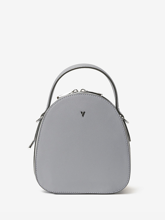 Серый округлый рюкзак из экокожи  Ventoro