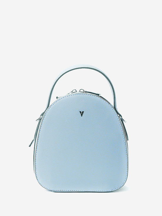 Пастельно-голубой округлый рюкзак из экокожи  Ventoro