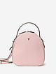 Пудрово-розовый округлый рюкзак из экокожи  Ventoro