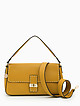 Желтая сумка кросс-боди из экокожи с контрастной отстрочкой  Alex Max