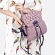 Плетенный вручную рюкзак из текстиля с брелоком  Balagura