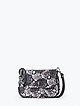 Серая сумочка кросс-боди из кожи с объемным цветочным тиснением  Alessandro Beato