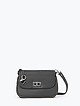 Темно-серая кожаная сумочка кросс-боди  Alessandro Beato