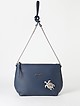 Кожаная сумочка кросс-боди цвета синего денима с кристаллами Swarovski  Marina Creazioni