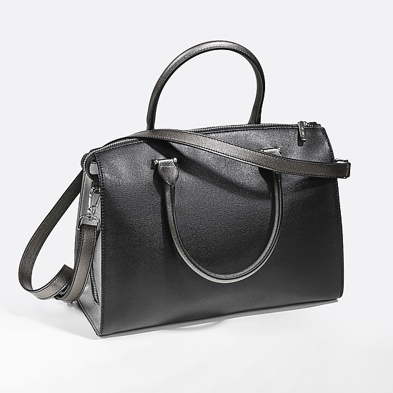 Классические сумки Arcadia 3247 safiano black silver