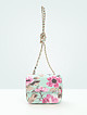 Бледно-бирюзовая сумка кросс-боди из экокожи с ярким цветочным принтом и цепью-ремешком  Diana&Co