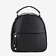 Городской кожаный рюкзак среднего размера в черном цвете  Deboro