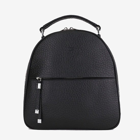 Городской кожаный рюкзак среднего размера в черном цвете  Deboro