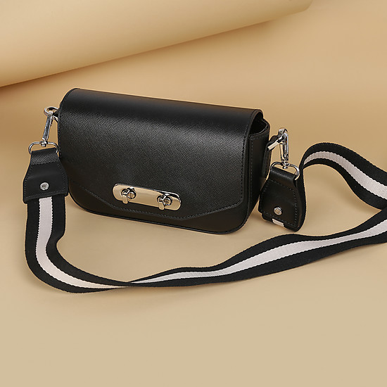 Черная сумочка-клатч с двумя ремешками  Deboro