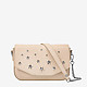 Небольшая кожаная сумочка кросс-боди со звездами в персиковом оттенке  Deboro