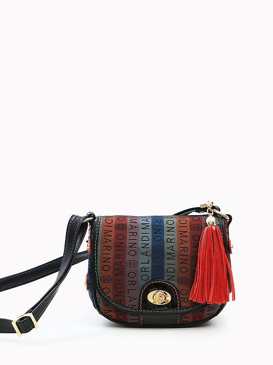 Разноцветная текстильная сумочка флап кросс-боди  Marino Orlandi