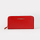 Красный горизонтальный бумажник на молнии из натуральной кожи  Alessandro Beato