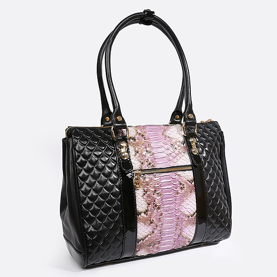 Классические сумки Марино Орланди 3402 black python pink