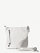 Алебастрово-белая сумочка через плечо из мягкой кожи со съемным ремешком  Deboro