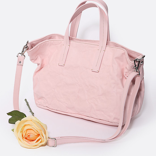 Розовая сумка с эффектом фольги  IO Pelle