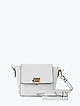 Белая трапециевидная сумочка кросс-боди небольшого размера из зернистой кожи  Azaro