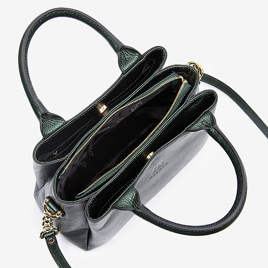 Классические сумки Деборо 3530 dark green metallic