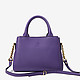 Небольшая кожаная сумка-тоут с тремя отделениями в фиолетовом цвете  Deboro