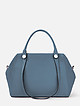 Кожаная сумка-тоут цвета голубого денима с двумя парами ручек  Deboro