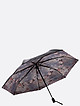 Черный складной зонт с цветной изнанкой  Tri Slona