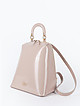 Пастельно-розовый рюкзак из плотной лаковой кожи  KELLEN