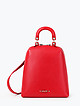 Красный рюкзак из плотной зернистой кожи с ручкой  KELLEN