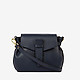 Темно-синяя кожаная сумочка-кросс-боди в минималистичном дизайне  Deboro